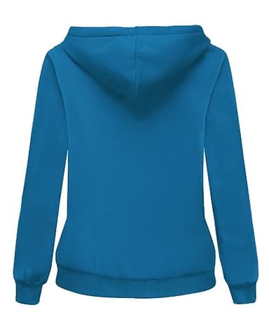 SWISSWELL Hoodies for Women Winter Fleece Sweatshirt - Full Zip Up Thick Sherpa Lined Hooded Jacket Dark Teal Blue XX-Large - Image 2