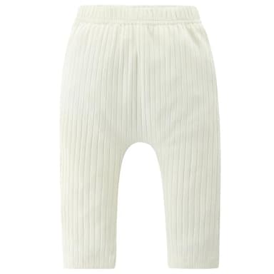 Fullfamous Toddler Baby Girl Pants Leggings Cotton Ribbed 5 Pack Pant Clothing Outfits Pant Black/White/Pink/Yellow/Blue 3-4T - Image 3