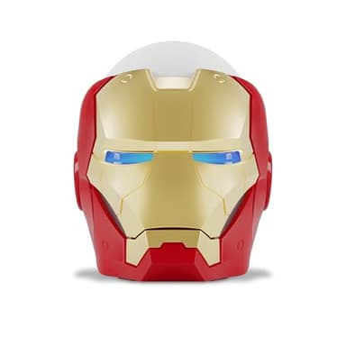 Echo Bundle: Echo Dot (5th Gen, 2022 release) | Glacier White and Limited Edition Marvel Iron Man Stand - Image 1