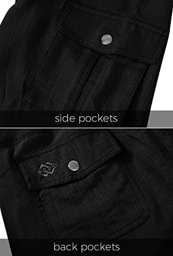 MoFiz Hiking Cargo Shorts for Women Outdoor Quick Dry Athletic Shorts for Boating Camping with Pockets Black - Image 7