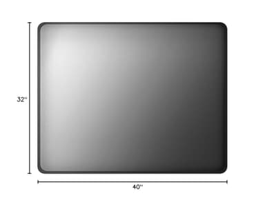 LOAAO 40X32 Inch Black Metal Framed Bathroom Mirror for Wall, Matte Black Bathroom Vanity Mirror Farmhouse, Large Rounded Rectangle Mirror, Anti-Rust, Tempered Glass, Hangs Horizontally or Vertically - Image 8