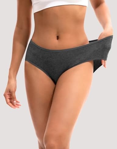 INNERSY Womens Underwear Cotton Hipster Panties Regular & Plus Size 6-Pack(Medium,Dark Vintage) - Image 2