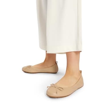 DREAM PAIRS Women's Flats, Foldable Ballet Flats for Women, Bowknot Round Toe Comfort Light Weight Slip-On Dress Shoes Nude Size 8 SDFA2409W - Image 8