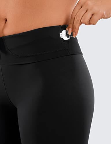 CRZ YOGA Women's Naked Feeling Biker Shorts - 6 Inches High Waist Yoga Workout Running Gym Spandex Black Small - Image 4