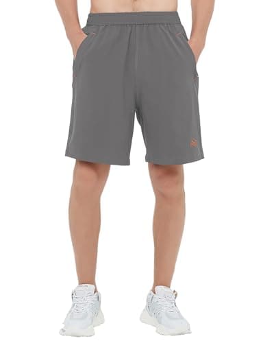 Rdruko Men's Hiking Shorts Quick Dry Lightweight Outdoor Workout Running Gym Shorts with Zipper Pockets(Iron Gray, US M) - Image 4