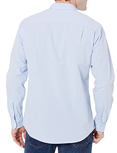 Amazon Essentials Men's Regular-Fit Long-Sleeve Casual Poplin Shirt, Light Blue, X-Large - Image 3