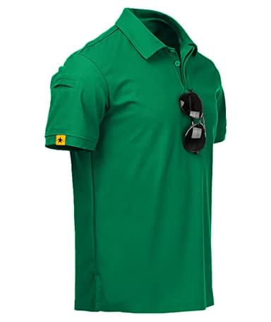 ZITY Mens Polo Shirt Short Sleeve Sports Tactical T-Shirt Athletic Golf Polos Daily Casual Stylish Collared Shirts for Men Viridian XX-Large - Image 1