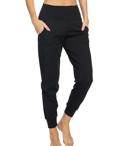 Kcutteyg Womens Joggers with Pockets High Waisted, Lightweight Quick Dry Athletic Workout Soft Pants for Gym, Yoga, Running (Black,Large) - Image 6