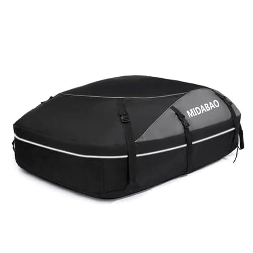 MIDABAO 20 Cubic Waterproof Duty Car Roof Top Carrier-Car Cargo Roof Top Bag, Waterproof & Coated Zippers includes Anti Slip Mat with or without Racks (20 Cubic Feet) - Image 1