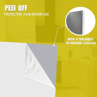 SHACO 24 x 30 Inch Stainless Steel Backsplash for Kitchen Wall, Range Hood Stove Backsplash Stainless Steel Protector, Metal Panel with Pre-drilled Hole, Microfiber Towel and Matching Screw - Image 7