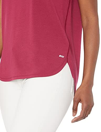 Amazon Essentials Women's Studio Relaxed-Fit Lightweight Crewneck T-Shirt (Available in Plus Size), Ruby Red, X-Large - Image 4