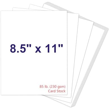 White Cardstock 8.5 x 11, 230gsm Cover Cardstock Paper, 85 Lb Heavy Card Stock for Printer, Card Stock Paper for Invitations, Scrapbooking, Crafts, Diy Cards, Decoration, Drawing (30 Sheets) - Image 1