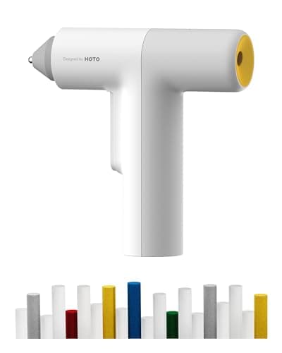 HOTO Easyflow Hot Glue Gun, Cordless Glue Gun with 40 Sticks, 30s Fast Preheating, 3000mAh, One-Hand Auto Dispensing, Anti-Scald & Anti-Drip, Wireless/Wired, Ideal for DIY/Kids Crafts & Home Repairs - Image 1