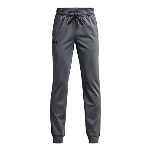 Under Armour Boys Brawler 2.0 Tapered Pants , Pitch Gray (012)/White , Large - Image 1