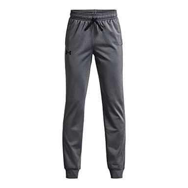 Under Armour Boys Brawler 2.0 Tapered Pants , Pitch Gray (012)/White , Large - Image 1