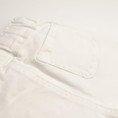 KIDSCOOL SPACE Kids' Denim Shorts,Ribbed Elastic Waist with String Summer Jeans Half Cargo Jeans, White,10-11 Years - Image 5