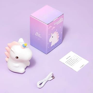One Fire Unicorn Night Lights for Girls Bedroom,16 Colors Cute Night Light for Kids, LED Rechargeable Unicorn Lamp, Unicorns Gifts for Girls Night Light, Silicone Night Light Kids Cute Kawaii Stuff - Image 9
