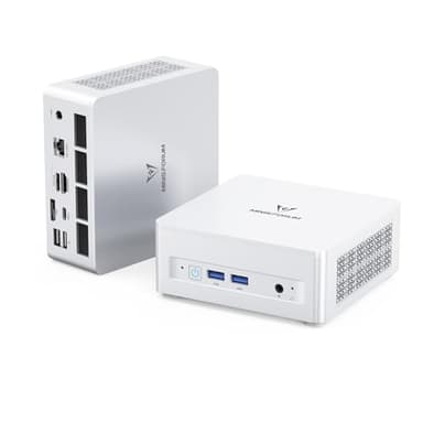 MINISFORUM UM880 Plus Mini PC with AMD Ryzen 7 8845HS(8C/16T, up to 5.1GHz),Mini Computer Radeon 780M Graphics 1TB PCIe4.0 SSD 32GB DDR5,OCuLink,Triple Display with HDMI+DP+USB4, 5xUSB Port,2.5G LAN - Image 1