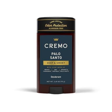 Cremo Palo Santo Aluminum Free Deodorant for Men, 48-hour Long Lasting Odor Protection, 2.65oz - Image 1