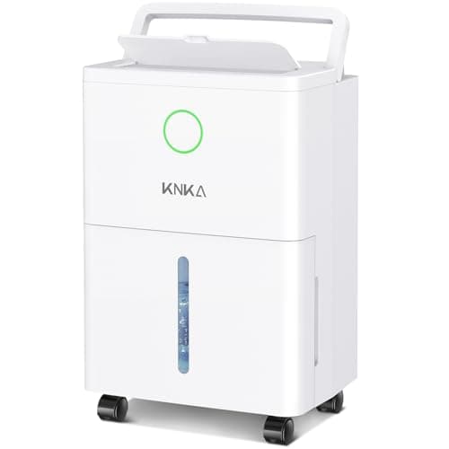 KNKA 1600 sq.ft Dehumidifier for Basement, 21 Pint Dehumidifiers for Home with Drain Hose, Continuous Drainage, Washable Filter, Intelligent Humidistat for Bedroom, Bathroom, Large Room - Image 1