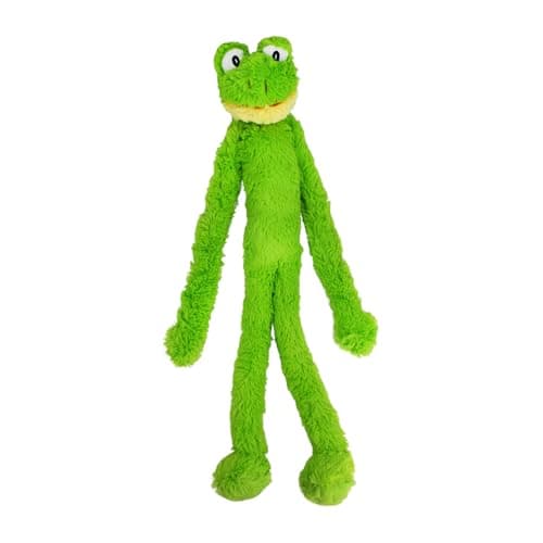 Multipet Swingin' Slevin Frog Dog Plush Toy - Squeaky Dog Toy for All Dogs - Extra Soft Plush Dog Toy - Stuffed Animal Dog Toy for Cuddling & Playing - Cute Dog Pet Toy (27”, Green, 5 Squeakers) - Image 1