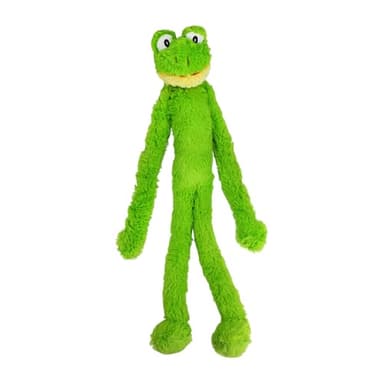 Multipet Swingin' Slevin Frog Dog Plush Toy - Squeaky Dog Toy for All Dogs - Extra Soft Plush Dog Toy - Stuffed Animal Dog Toy for Cuddling & Playing - Cute Dog Pet Toy (27”, Green, 5 Squeakers) - Image 1