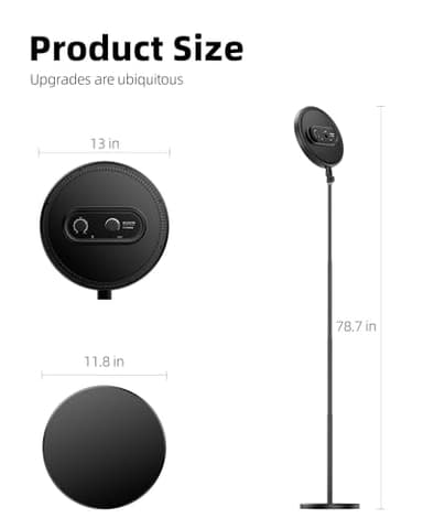 Weilisi Large Ring Light with 79" Stand, 6500K Professional Full-Screen Big Ring Light with Stand and Phone Holder, Selfie Light with Remote for Studio Video Photography, TikTok, YouTube, Live Stream - Image 7