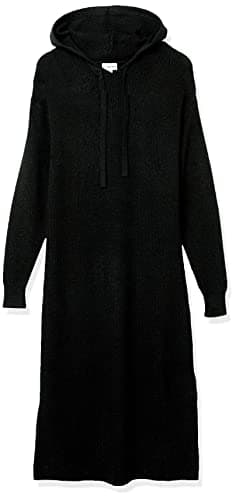 The Drop Women's Claudia Cuddle Hoodie Midi Dress, Black, M - Image 6