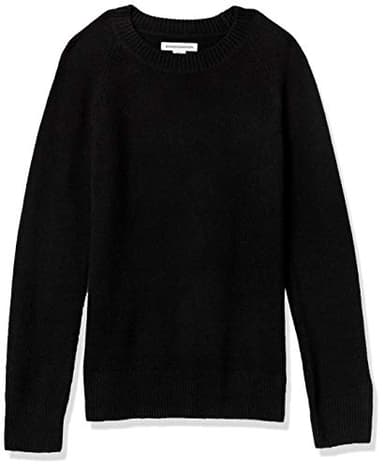 Amazon Essentials Women's Regular-Fit Soft Touch Long-Sleeve Crewneck Sweater, Black, Large - Image 5