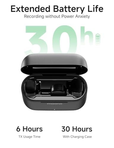 MAONO Wave T1 Mini Wireless Lavalier Microphone for iPhone 16 15 Android Tablet PC with USB-C Plug, Noise Cancellation, AI Voice Filter, 30H Used with Charging Case for Video Recording TikTok YouTube - Image 8