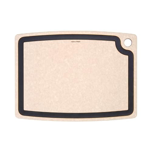 Epicurean Gourmet Series Cutting Board with Juice Groove, 17.5-Inch by 13-Inch, Natural/Slate - Image 1