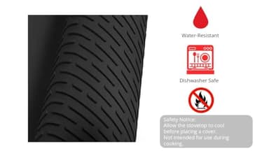 Stove Top Cover for Electric Stove - Silicone Stove Mat for Glass Top, Glass Cooktop Protector, Drying Mats For Kitchen,Oven Covers for Electric Stove (Black,28 x 20) - Image 5