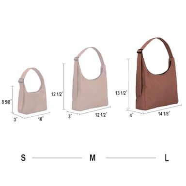 Large Nylon Shoulder Bag with Adjustable Quilted Strap – Fits 13" Laptop, Interior Zip Pocket - Image 6