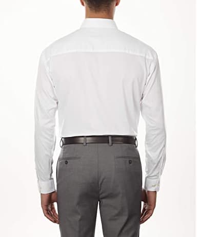 Unlisted by Kenneth Cole mens Regular Fit Solid Dress Shirt, White, 15 -15.5 Neck 32 -33 Sleeve US - Image 2