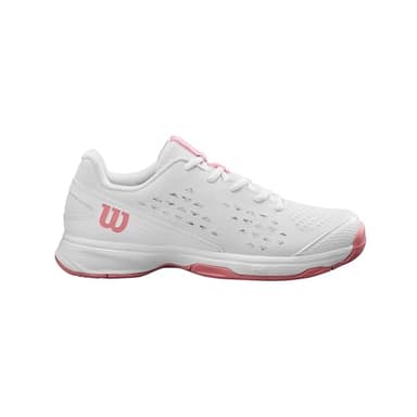 WILSON Rush Pro Lite Junior Tennis Shoe - White/Mauveglow, Size 4.5 US - Image 1