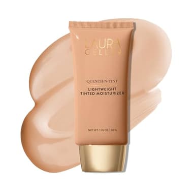LAURA GELLER NEW YORK Quench-n-Tint Hydrating Foundation - Light/Medium - Sheer to Light Buildable Coverage - Natural Glow Finish - Lightweight Formula with Hyaluronic Acid - Image 1