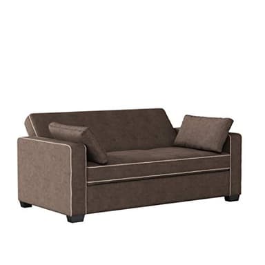 Serta Ainsley Loveseat with Pull Out Sleeper Microfiber Java Queen - Image 8
