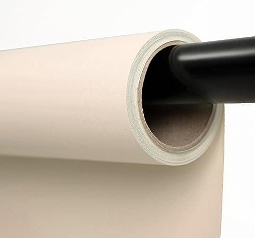 Kate Seamless Paper Backdrop for Photography Beige Cream Backdrop Paper (106.8''x32.8' Ivorine) - Image 1