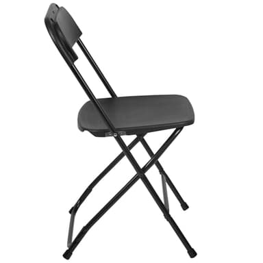 Flash Furniture Hercules Series Plastic Folding Chairs for Parties and Weddings, Stackable Commercial Event Seats with 650-lb. Static Weight Capacity, Set of 4, Black - Image 12