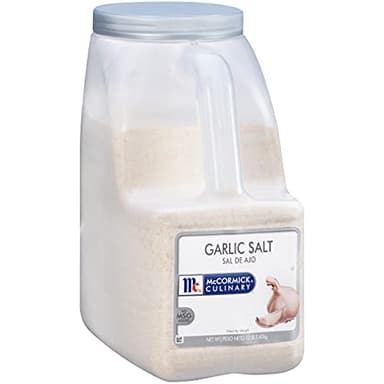 McCormick Culinary Garlic Salt, 12 lb - One 12 Pound Container of Garlic Salt Seasoning, Ideal for Soups, Breads, Vegetables, Meats and More - Image 1