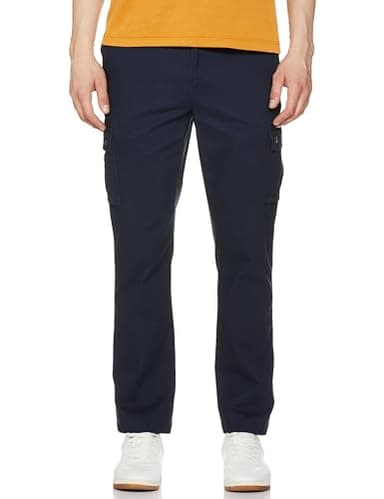 Amazon Essentials Men's Straight-Fit Stretch Cargo Pant (Available in Big & Tall), Navy, 52W x 32L - Image 1