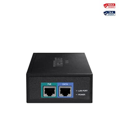 TRENDnet 10G PoE++ Injector, Supplies PoE (15.4W), PoE+ (30W), or PoE++ (90W), Converts a Non-PoE Port to A PoE ++ 10G Port, Metal Housing, Black, TPE-319GI - Image 3