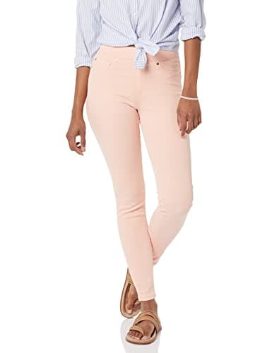 Amazon Essentials Women's Mid-Rise Stretch Pull-On Jegging - Discontinued Colors, Coral Pink, 2 Short - Image 1