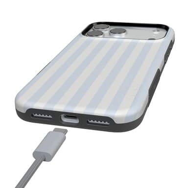 Casely iPhone 17 Pro Case | Blue Stripes | Sunday Best | Compatible with MagSafe | Bold Protective Design - Image 5