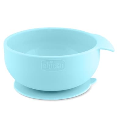 Chicco Easy Start Silicone Feeding Set | Dishes for Baby-Led Weaning | Suction Bowl | Adjustable Silicone Bib | Soft Silicone Spoon | BPA-Free | 3 Piece Set | 6m+ | Teal - Image 3