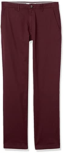 Amazon Essentials Mens Straight-Fit Casual Stretch Chino Pants, Burgundy, 33W x 32L - Image 6