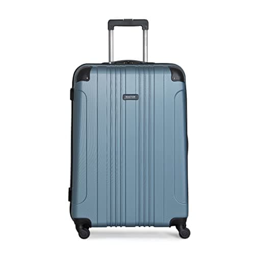 Kenneth Cole REACTION Out of Bounds Lightweight Hardshell 4-Wheel Spinner Luggage, Granite Blue, 28-Inch Checked - Image 1