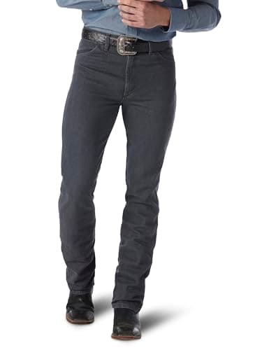 Wrangler 0936 Cowboy Cut Slim Fit Jean, Charcoal Grey, 38W x 34L - Image 1