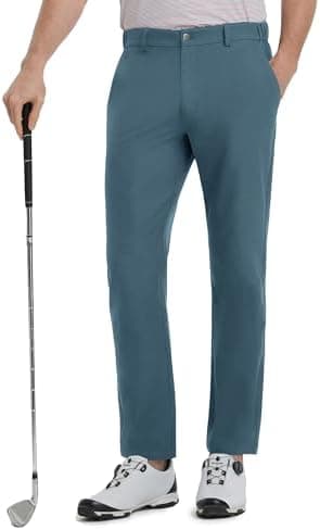 M MAELREG Golf Pants Men Lightweight with 5 Pockets - 30"/32"/34" Stretch Water-Resistant Casual Flat Front Mens Dress Pants - Image 7