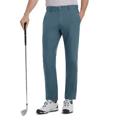 M MAELREG Golf Pants Men Stretch Lightweight Quick Dry Slim Fit Water-Resistant Casual Mens Dress Pants with Pocket Misty Blue - Image 6